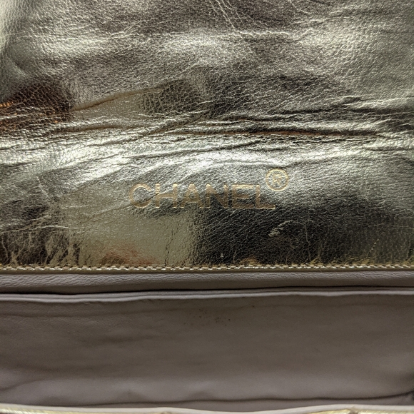 Chanel Metallic 24k Gold Chain Mini Flap Bag - Picture 11 of 14
